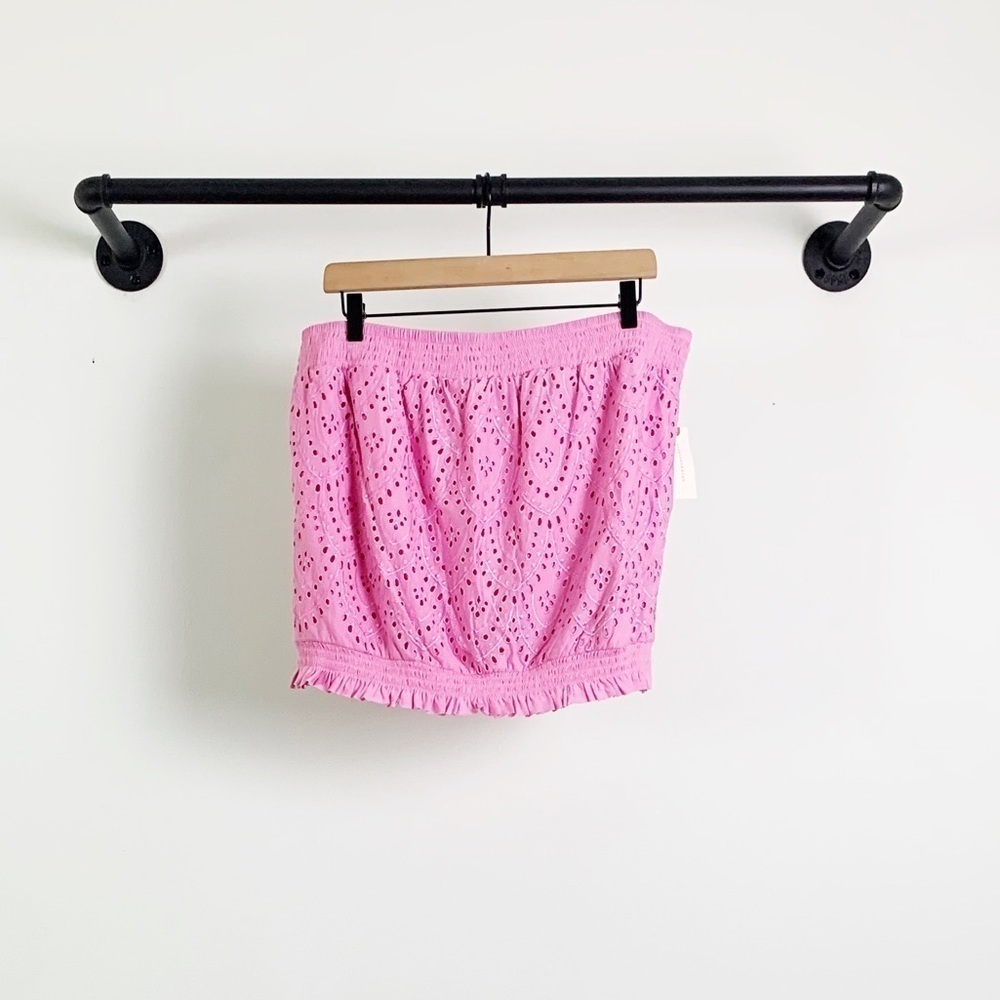 NWT Anthropologie Dasha Eyelet Tube Top In Lilac Pink - Picture 5 of 7
